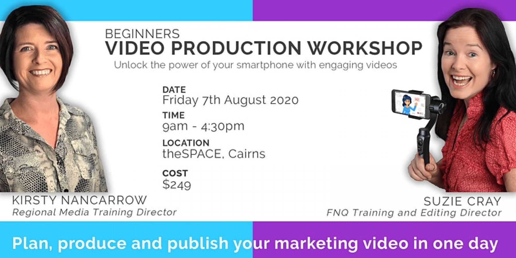 Beginners Video Production - Plan, Produce Publish (Cairns Full Day)